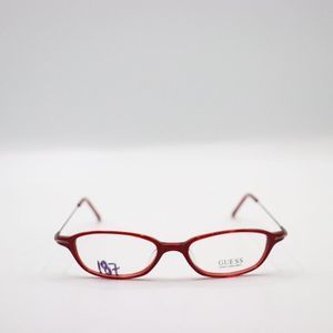 Guess Red Oval Cat Eye Vintage Unisex Eyeglasses Frames 46 16 135 GU4117
